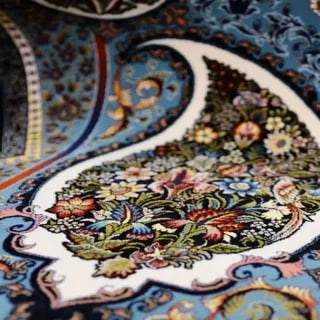 تصویر 1 از فرش ابریشمی ماشینی + تراکم بالا